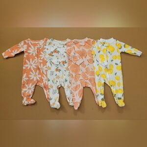 6m Carter's Onesie, Sleep N' Play, Lot (4pcs)